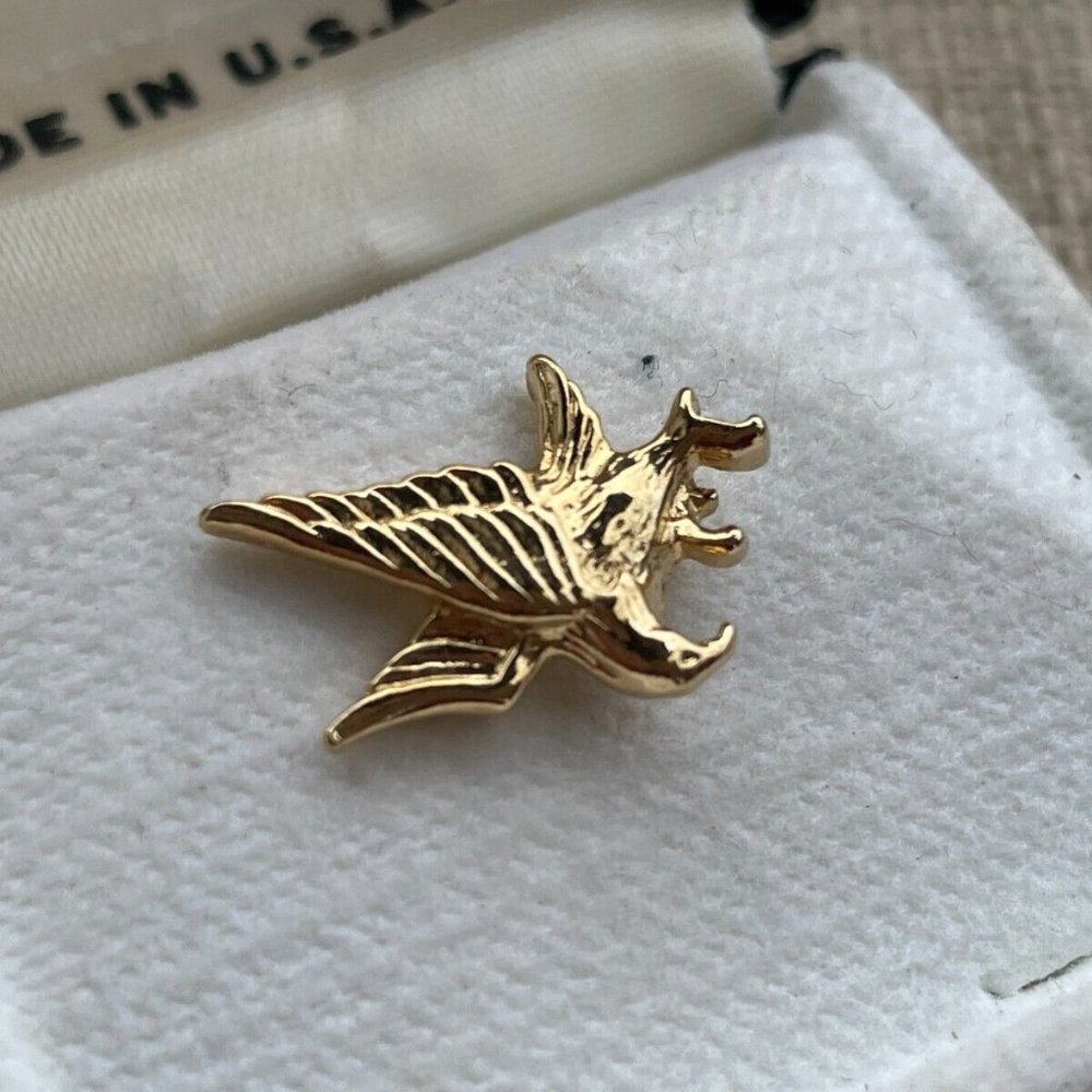 Vintage Colibri Pin Shirt or Jacket Pin Gold Tone Pin Made in USA come in a box